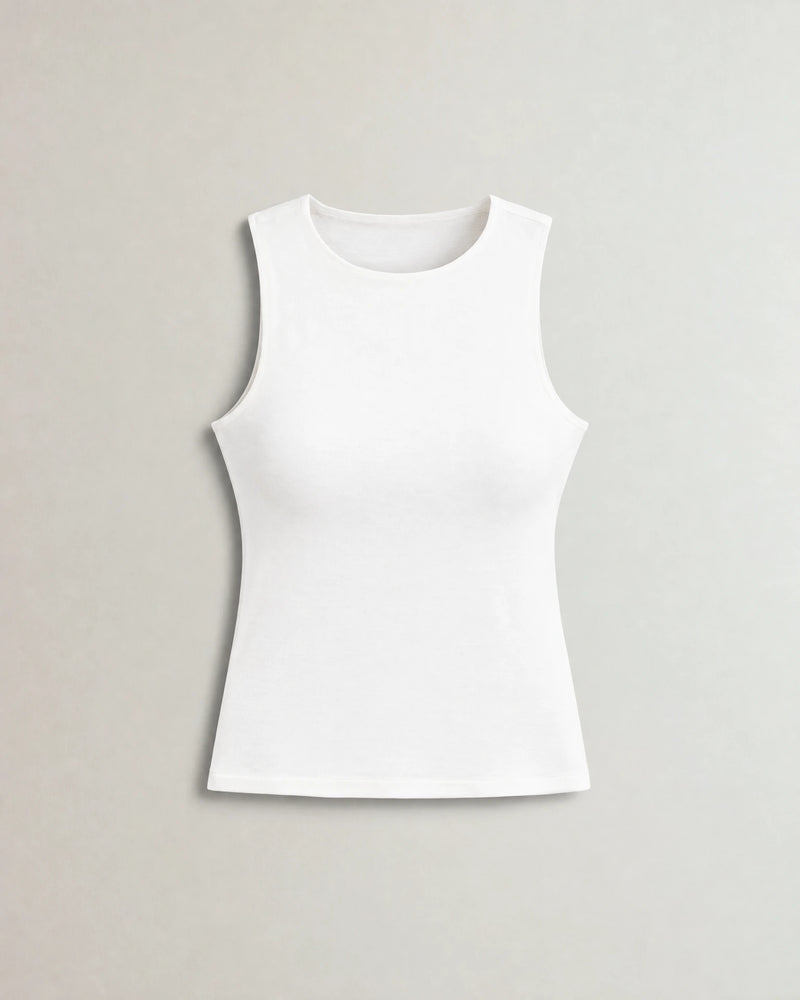 Double Layer Fitted Vest campaign 09|white