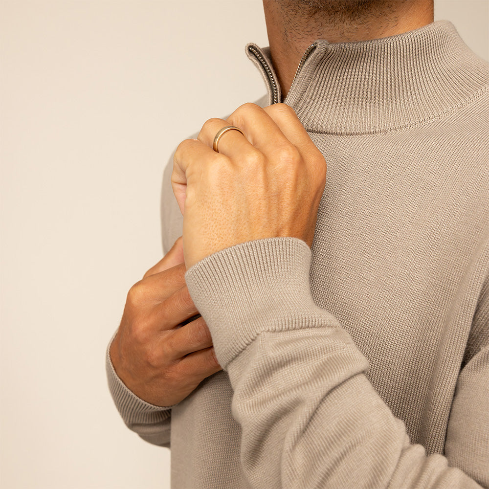 Fine Knit Half Zip Jumper