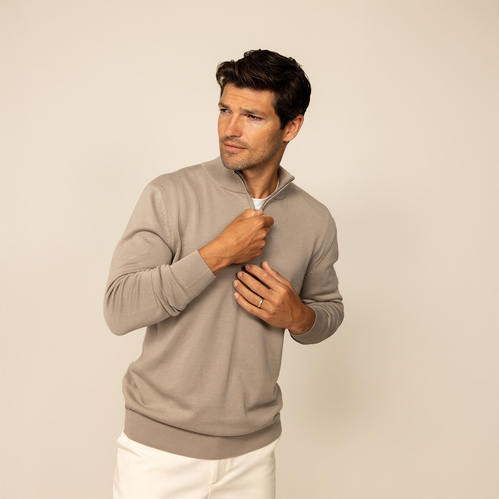Fine Knit Half Zip Jumper