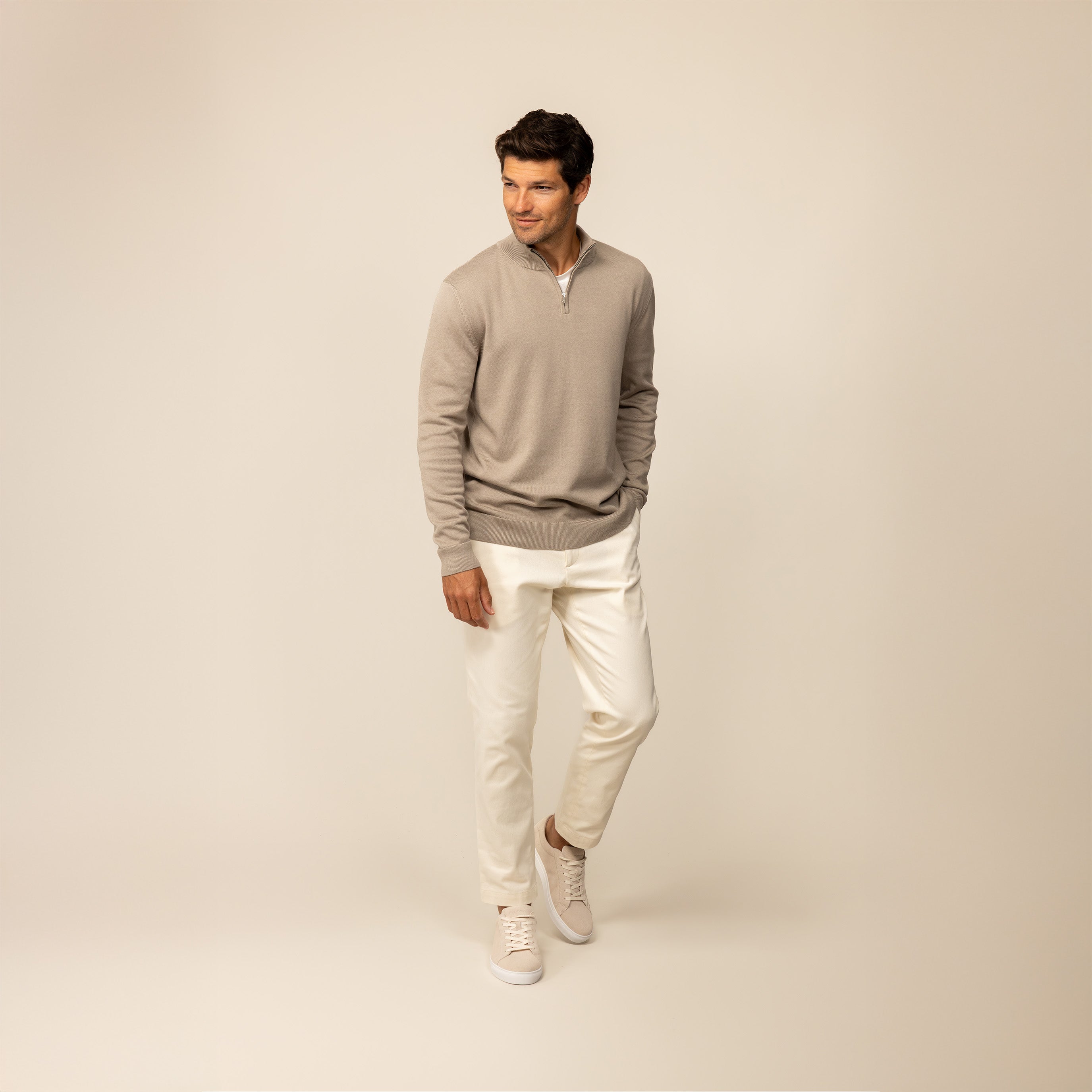 Fine Knit Half Zip Jumper