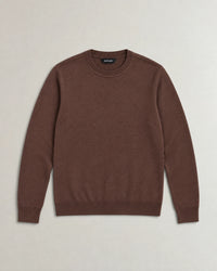 Italian Fine Knit Crew campaign 09|conker brown