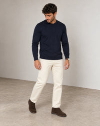 Italian Fine Knit Crew campaign 06|navy