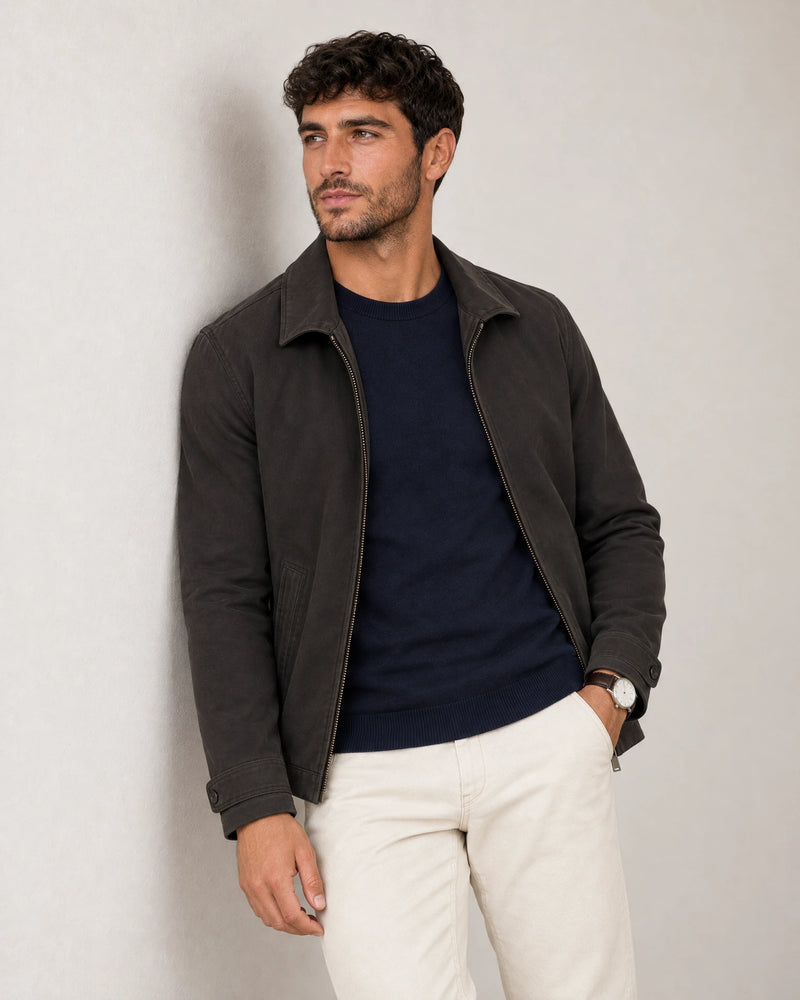 Italian Fine Knit Crew campaign 07|navy