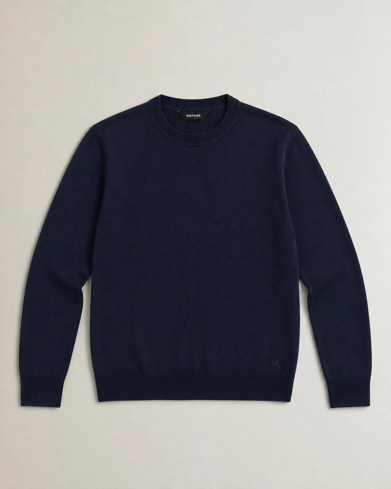 Italian Fine Knit Crew campaign 09|navy
