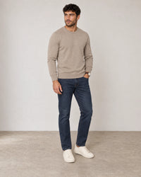 Italian Fine Knit Crew campaign 02|putty dove