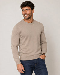 Italian Fine Knit Crew campaign 05|putty dove