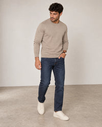 Italian Fine Knit Crew campaign 06|putty dove