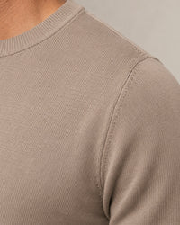 Italian Fine Knit Crew campaign 08|putty dove
