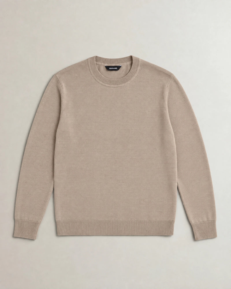 Italian Fine Knit Crew campaign 09|putty dove