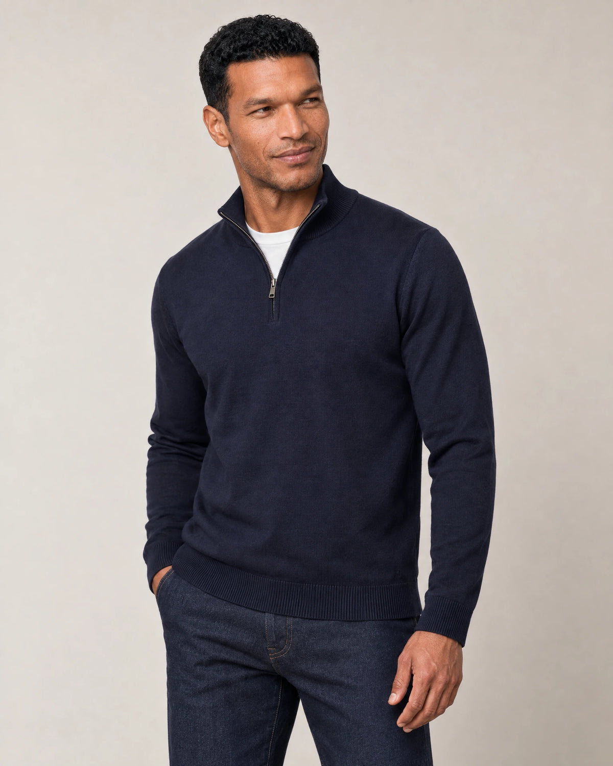 
Italian Fine Knit Half Zip campaign 05