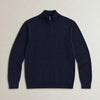 Italian Fine Knit Half Zip campaign 09|navy