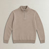 Italian Fine Knit Half Zip campaign 09|putty dove