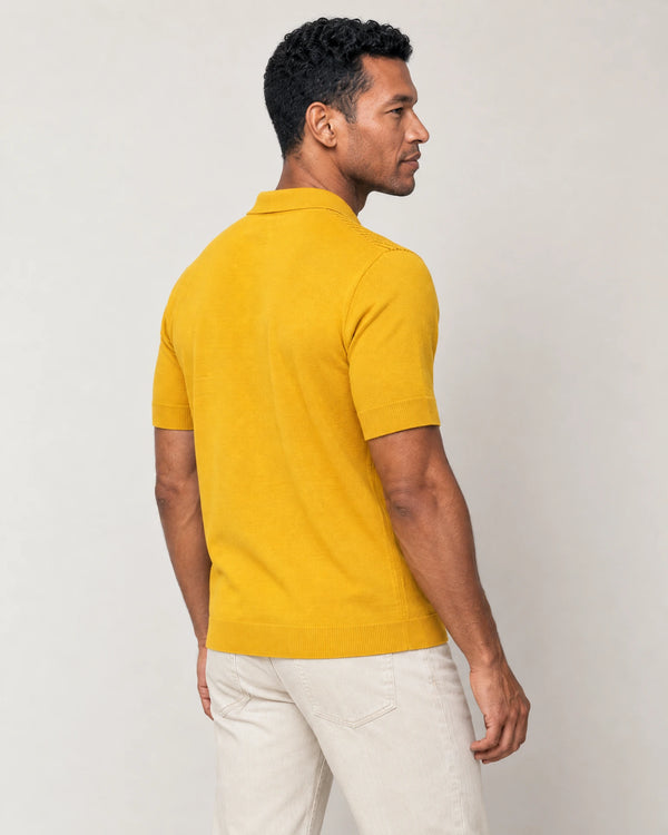 Italian Knit Cable Shirt campaign 04|citrus