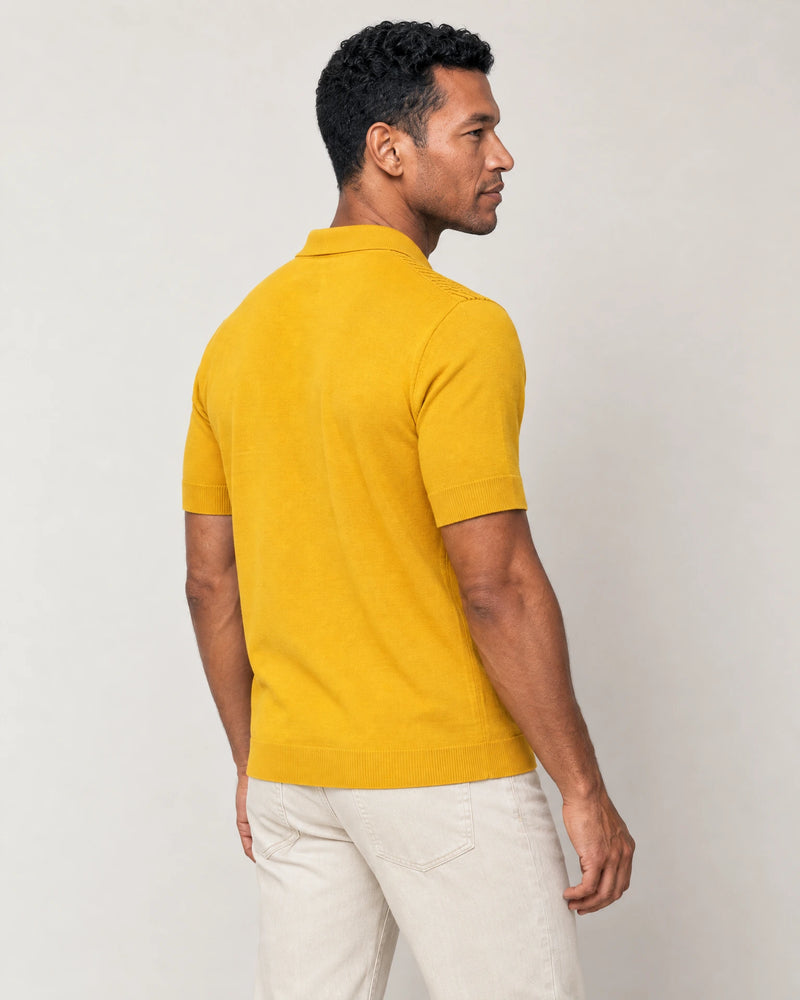 Italian Knit Cable Shirt campaign 04|citrus