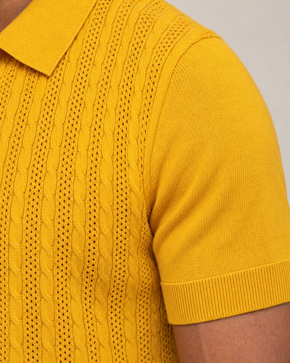 Italian Knit Cable Shirt campaign 08|citrus