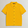 Italian Knit Cable Shirt campaign 09|citrus