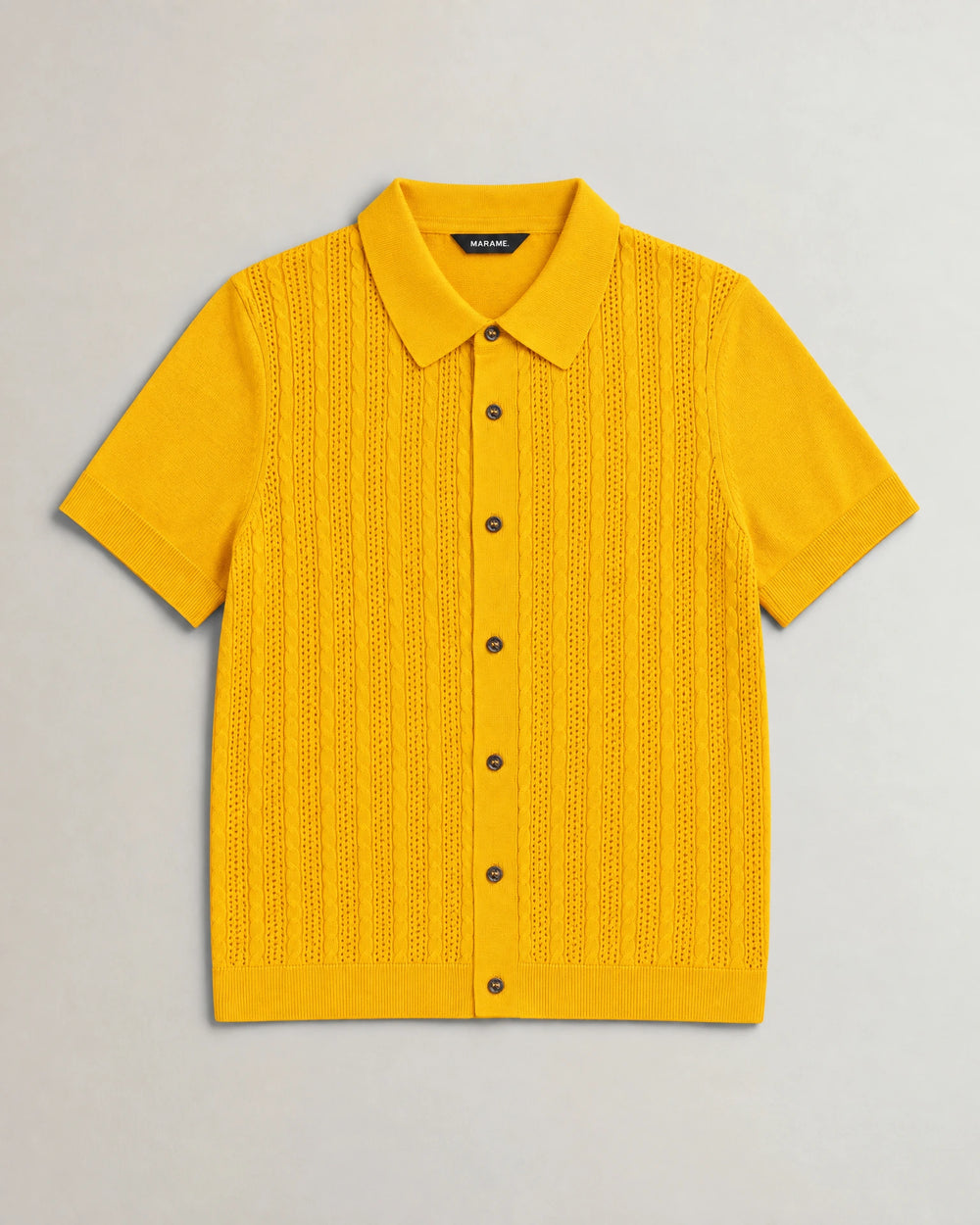 Italian Knit Cable Shirt campaign 09|citrus
