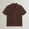 Italian Knit Cable Shirt campaign 09|conker brown