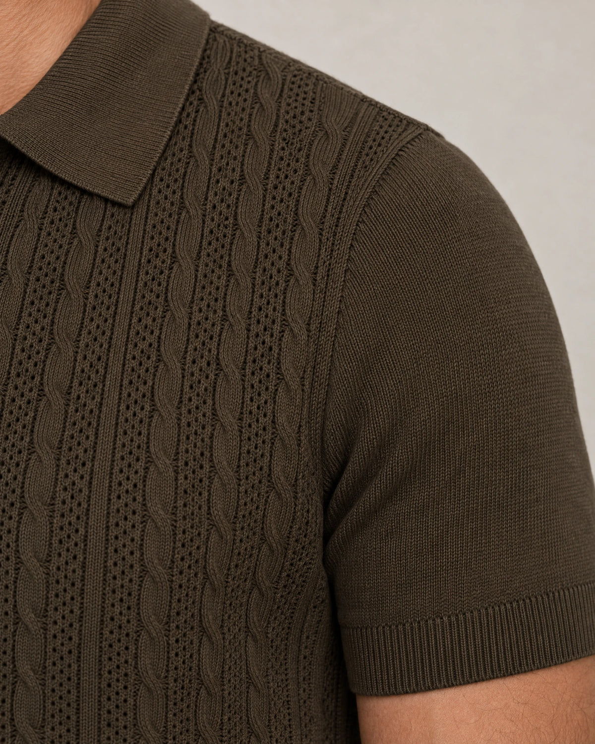 
Italian Knit Cable Shirt campaign 08