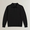 Italian Merino/Cotton Long Sleeve Polo campaign 09|black