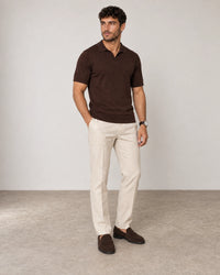 Italian Merino/Cotton Polo campaign 02|brown cherry