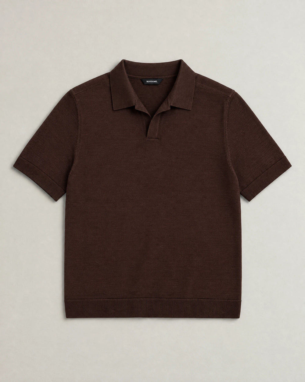 Italian Merino/Cotton Polo campaign 09|brown cherry