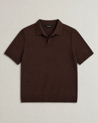 Italian Merino/Cotton Polo campaign 09|brown cherry
