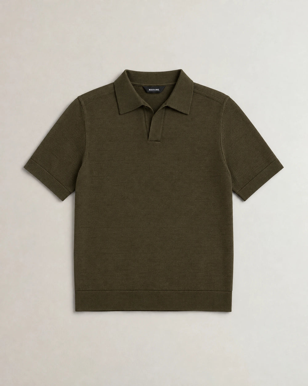 Italian Merino/Cotton Polo campaign 09|forest khaki