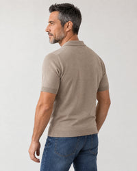 Italian Merino/Cotton Polo campaign 04|shadow grey