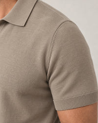Italian Merino/Cotton Polo campaign 08|shadow grey