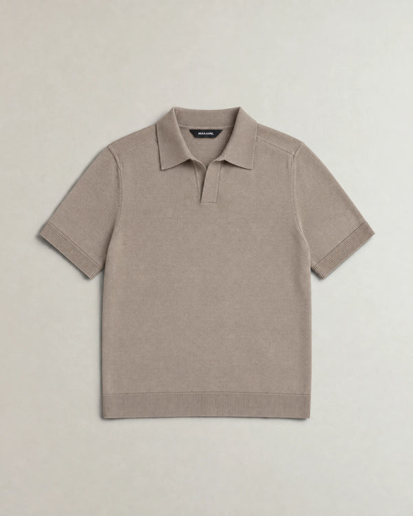 Italian Merino/Cotton Polo campaign 09|shadow grey