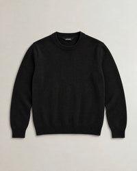 Italian Merino Wool Knit Jumper campaign 09|black