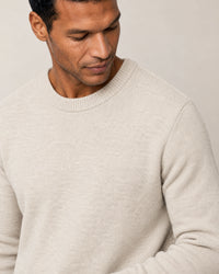 Italian Merino Wool Knit Jumper campaign 03|speckled grey