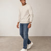 Italian Merino Wool Knit Jumper campaign 06|speckled grey