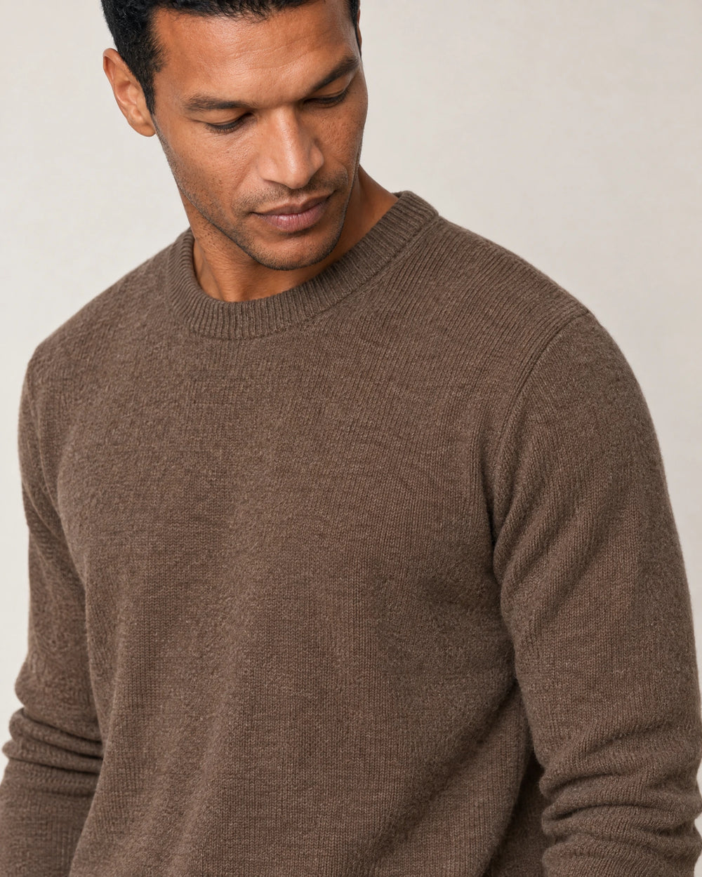 Italian Merino Wool Knit Jumper campaign 03|wholemeal