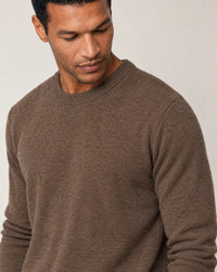 Italian Merino Wool Knit Jumper campaign 03|wholemeal