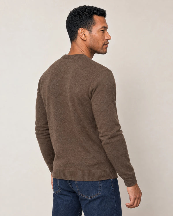 Italian Merino Wool Knit Jumper campaign 04|wholemeal