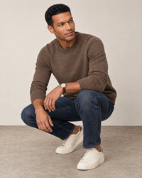 Italian Merino Wool Knit Jumper campaign 07|wholemeal
