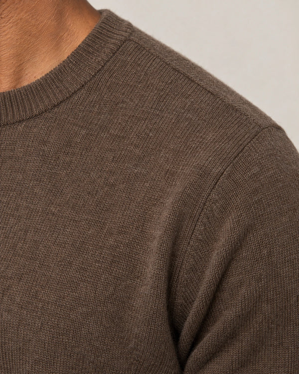 Italian Merino Wool Knit Jumper campaign 08|wholemeal