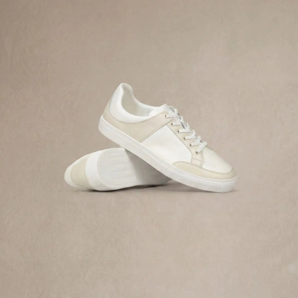 |beige & white