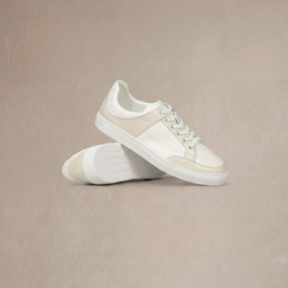 |beige & white