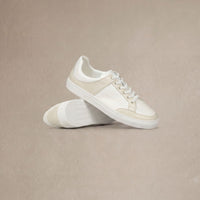 |beige & white