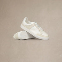 |beige & white