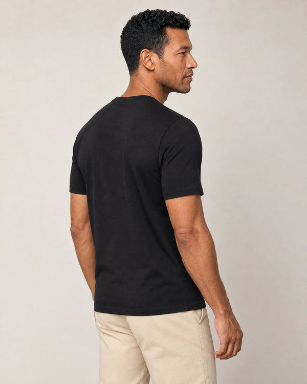 Lightweight Lyocell Blend T-Shirt campaign 04|black