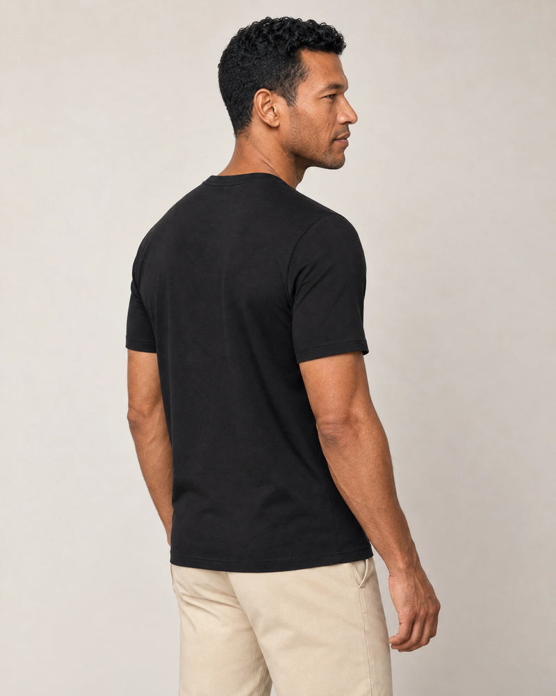 Lightweight Lyocell Blend T-Shirt campaign 04|black