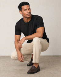 Lightweight Lyocell Blend T-Shirt campaign 07|black