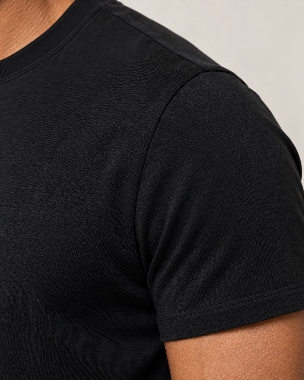Lightweight Lyocell Blend T-Shirt campaign 08|black