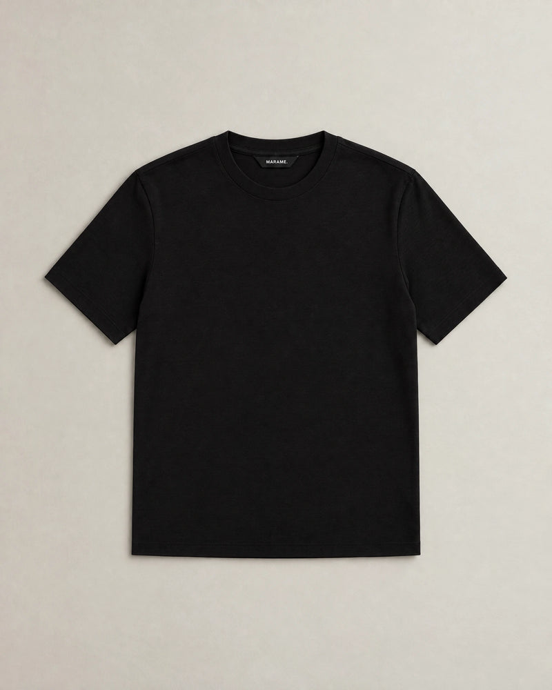 Lightweight Lyocell Blend T-Shirt campaign 09|black