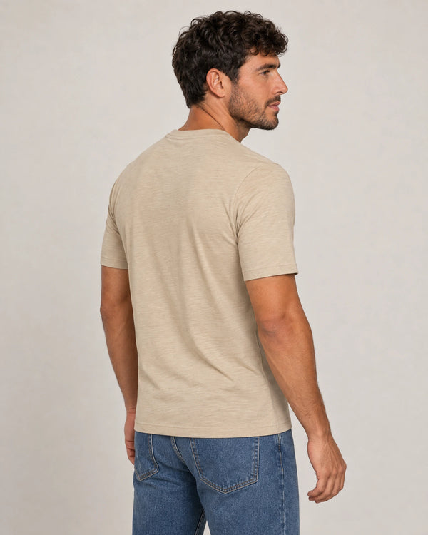 Lightweight Lyocell Blend T-Shirt campaign 04|canyon clay