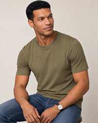 Lightweight Lyocell Blend T-Shirt campaign 07|olive